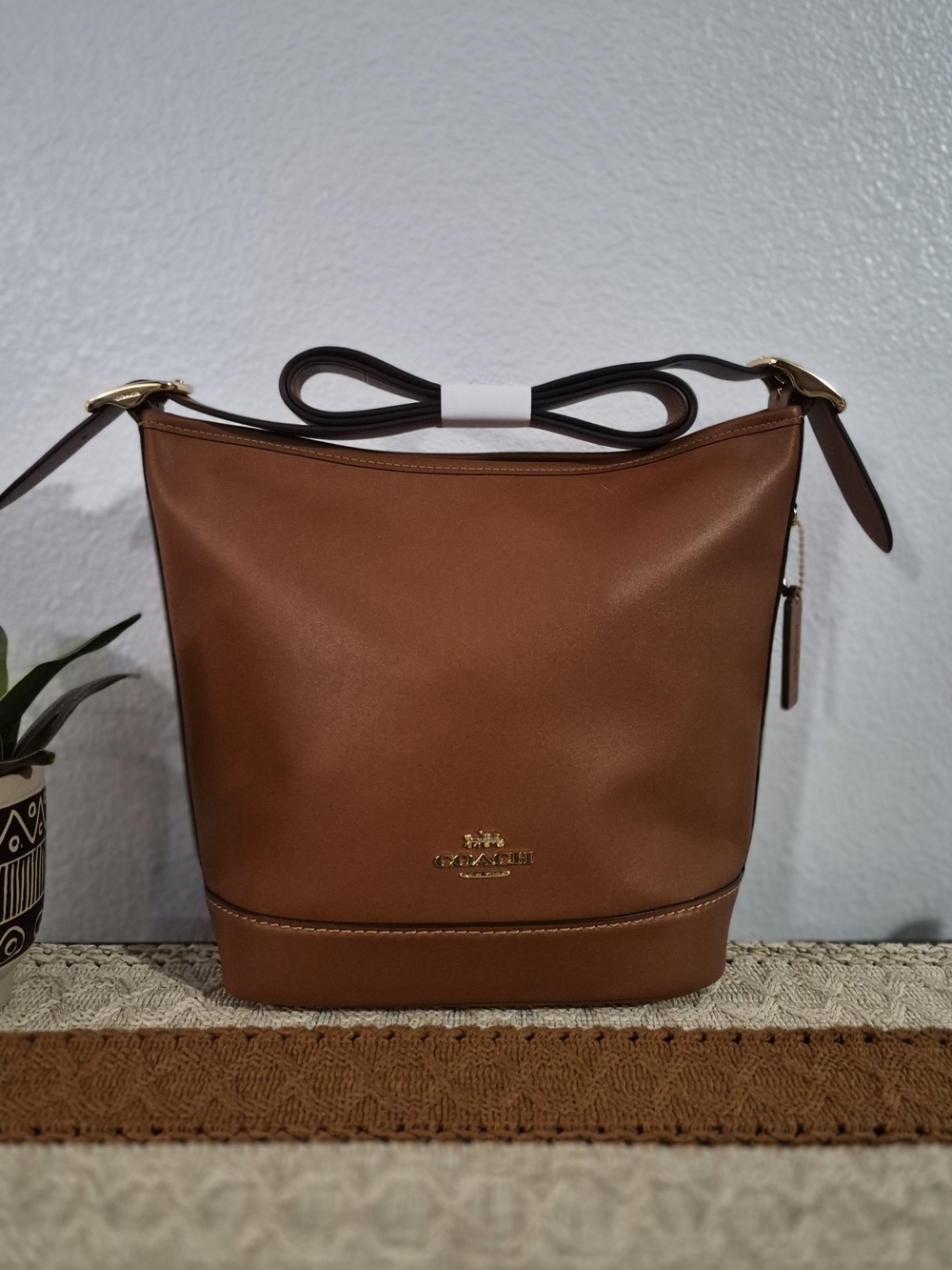Coach Jude Duffle Bag Classic Brown Leather Crossbody